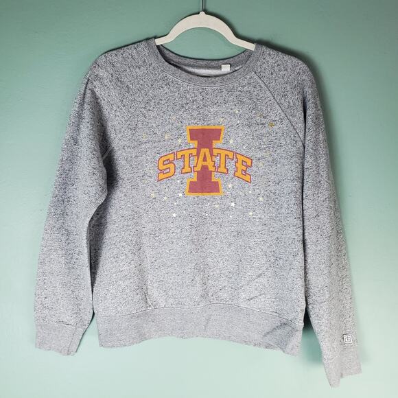 Tailgate Womens Gray Iowa State Star Sweatshirt Size Small - Picture 1 of 7